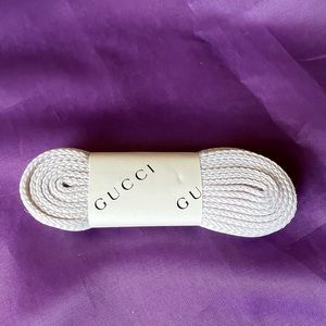 Gucci Lace New Off White Pink Trim Shoe Laces Sneakers Replacement Italy Pair